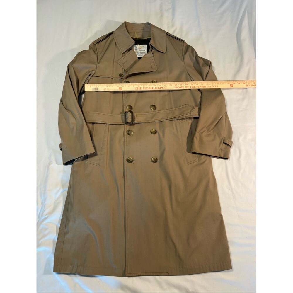 London Fog Tan Double-Breasted Trench Coat